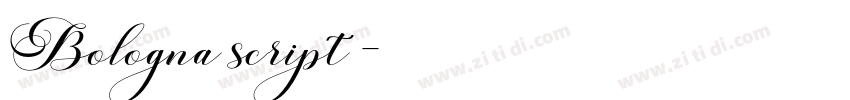 Bologna script字字体转换
